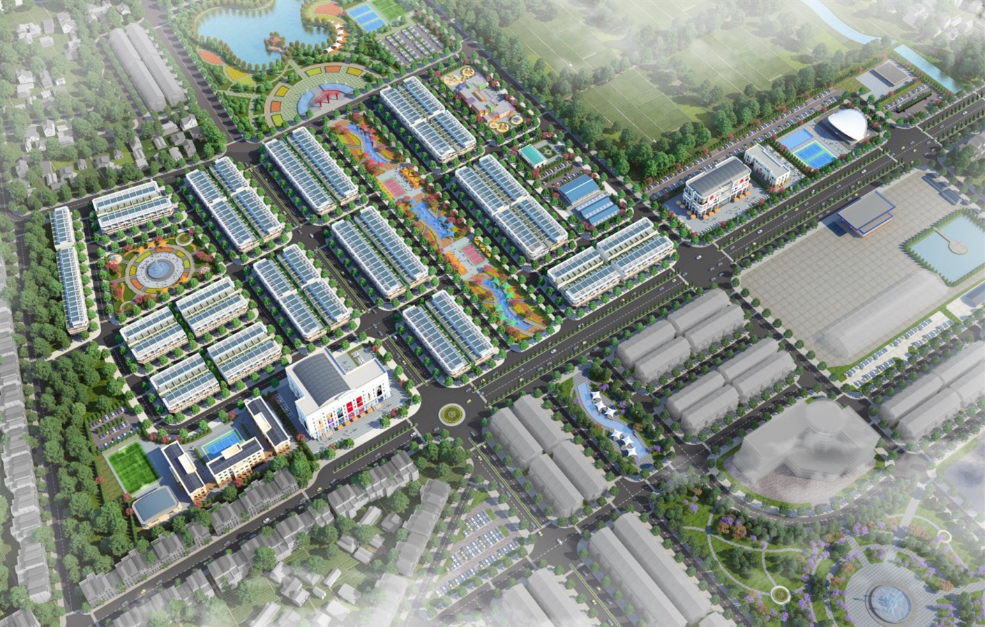 Phối cảnh dự án - Khu đô thị số 4 thị trấn Đồi Ngô, huyện Lục Nam, tỉnh Bắc Giang